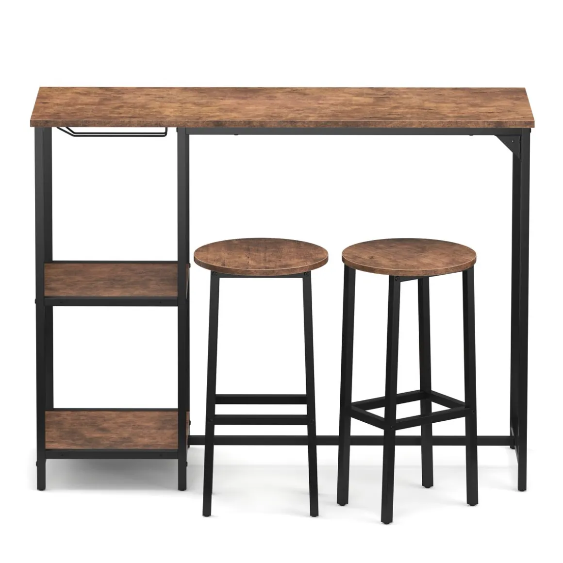 Bartisch mit Barhocker Set Vintage BONITA 120 x 40 x 91 cm