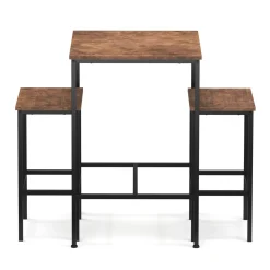 Bartisch mit Barhocker Set Vintage BONITA 60 x 60 x 90 cm