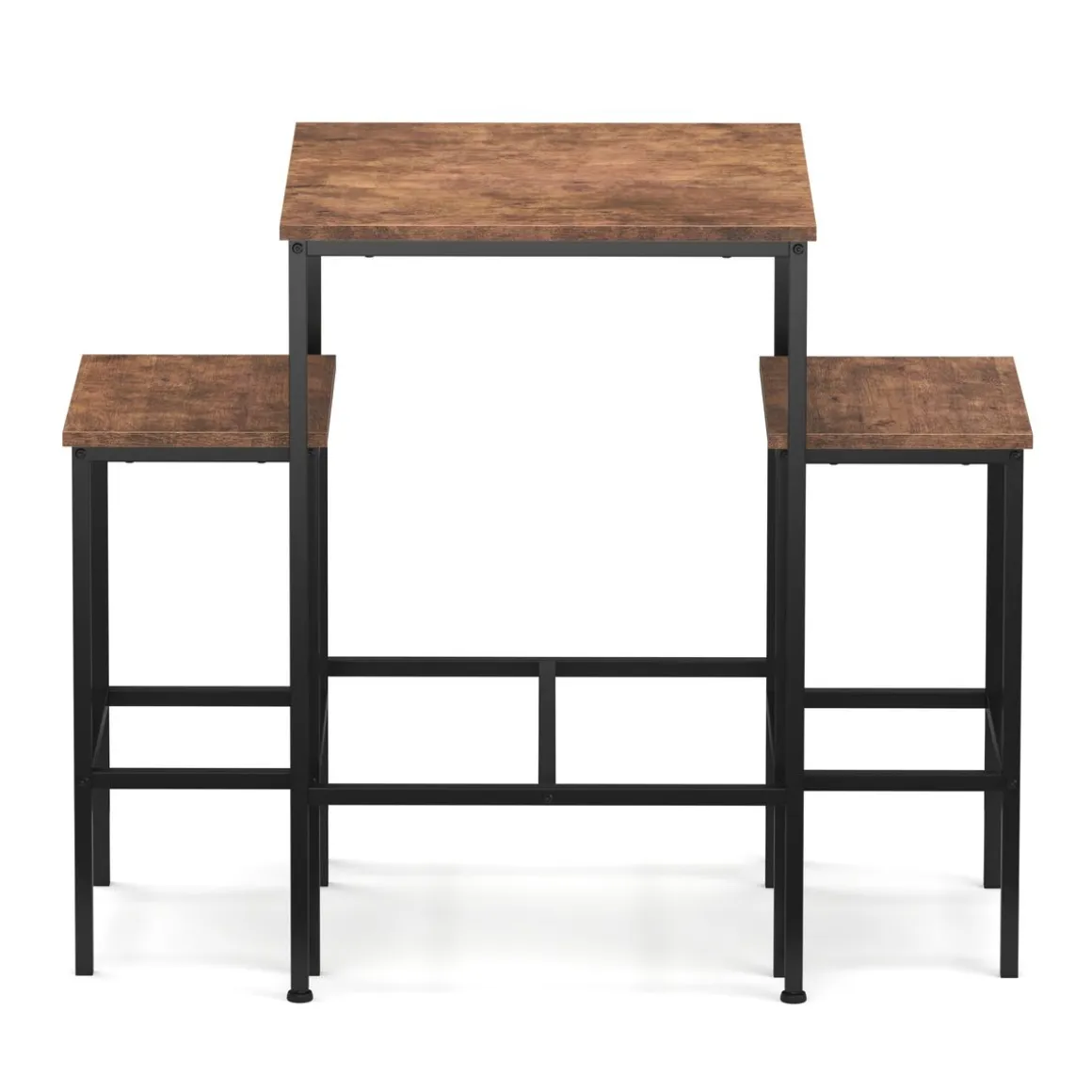 Bartisch mit Barhocker Set Vintage BONITA 60 x 60 x 90 cm