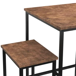 Bartisch mit Barhocker Set Vintage BONITA 60 x 60 x 90 cm