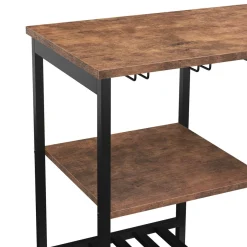 Bartisch mit Regal Vintage BONITA 110 x 40 x 90 cm