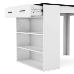 Bartisch MORRISON 100 x 67 x 77 cm weiss/anthrazit