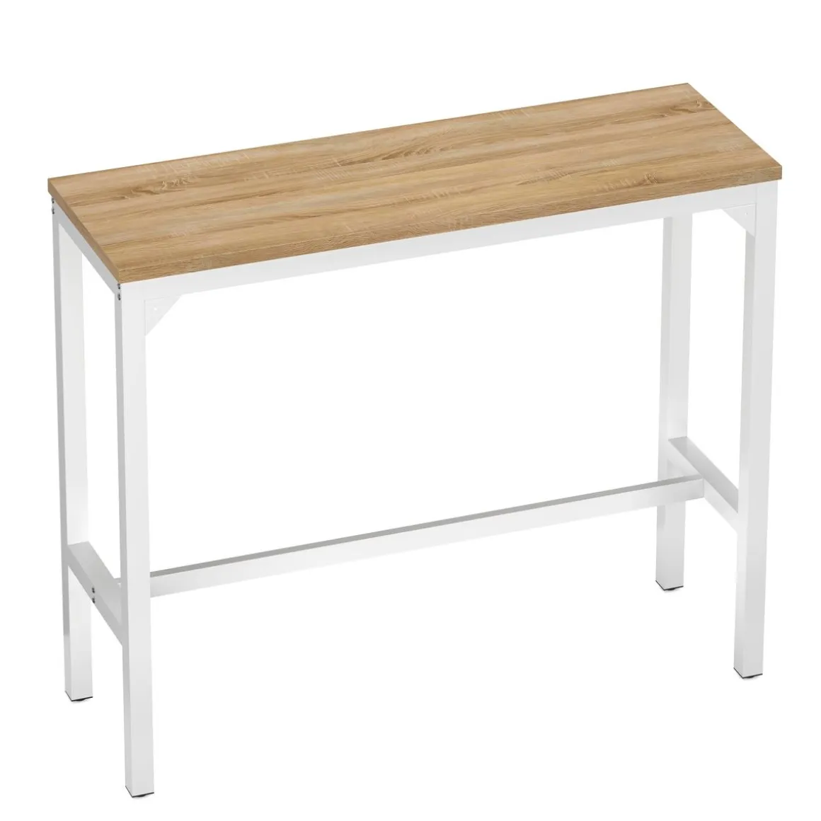 Bartisch PIETRO 120 x 40 x 100 cm weiss/hellbraun
