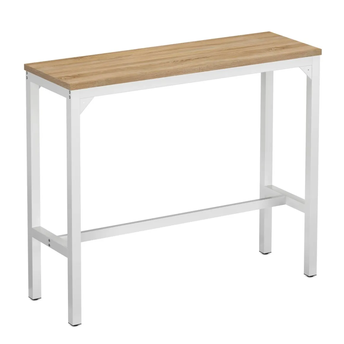 Bartisch PIETRO 120 x 40 x 100 cm weiss/hellbraun