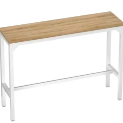 Bartisch PIETRO 140 x 40 x 100 cm weiss/hellbraun