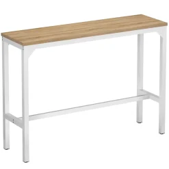 Bartisch PIETRO 140 x 40 x 100 cm weiss/hellbraun