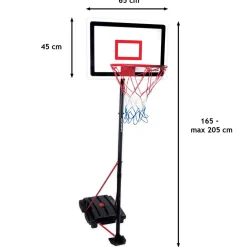 Basketball Set 3-teilig 165 - 205 cm