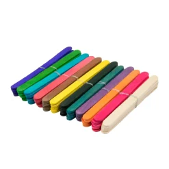 Bastelholz Set 11 cm 72-teilig bunt