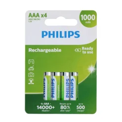 Batterie AAA PHILIPS Recharge 4 Stk.