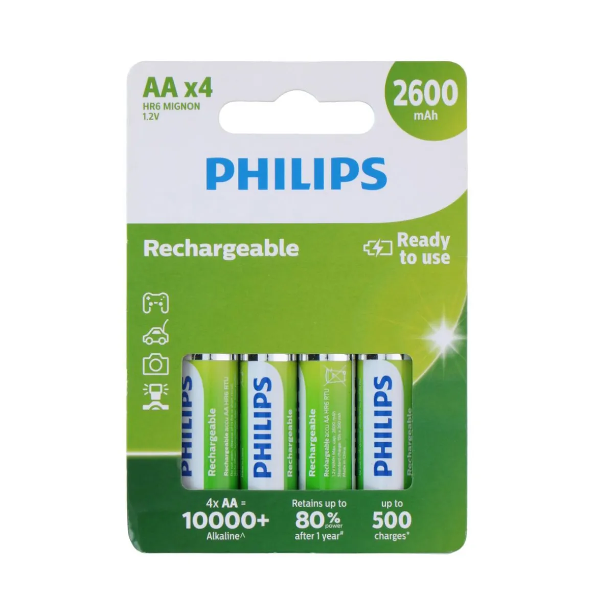 Batterie AA PHILIPS Recharge 4 Stk.