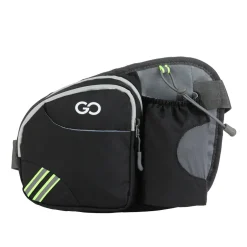 Bauchtasche AQUARUN mit Flaschenhalter schwarz/grau