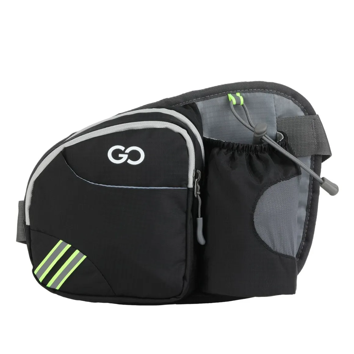 Bauchtasche AQUARUN mit Flaschenhalter schwarz/grau