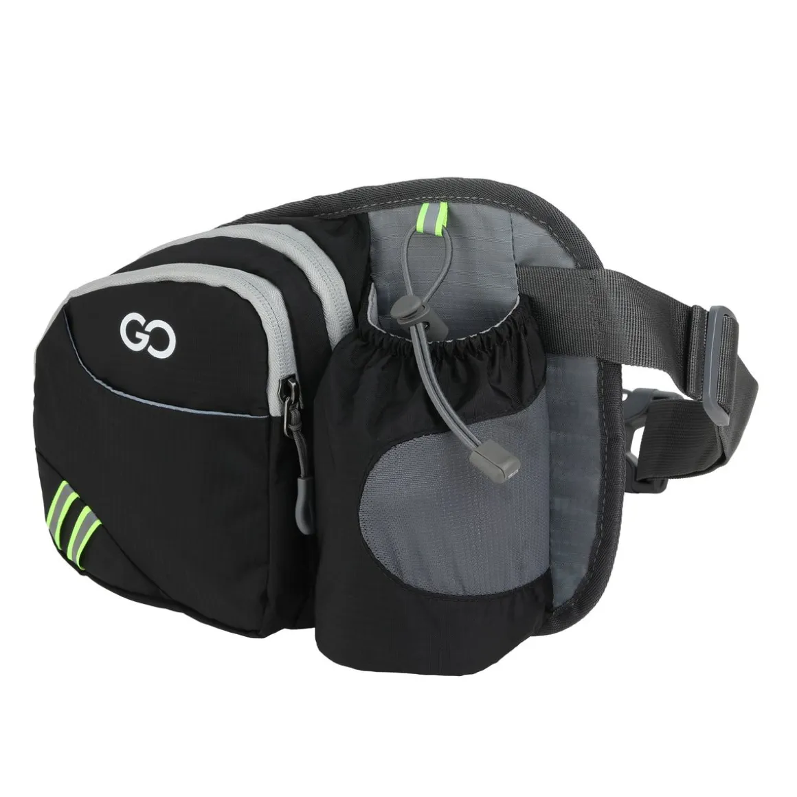 Bauchtasche AQUARUN mit Flaschenhalter schwarz/grau