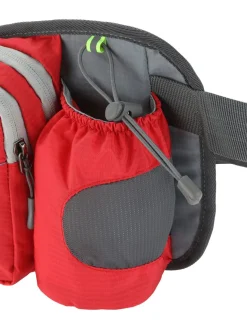 Bauchtasche AQUARUN mit Flaschenhalter rot/grau