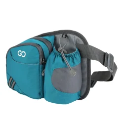 Bauchtasche AQUARUN mit Flaschenhalter türkis/grau