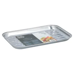BBQ Grillplatte Edelstahl 34.5 x 24.5 cm silber