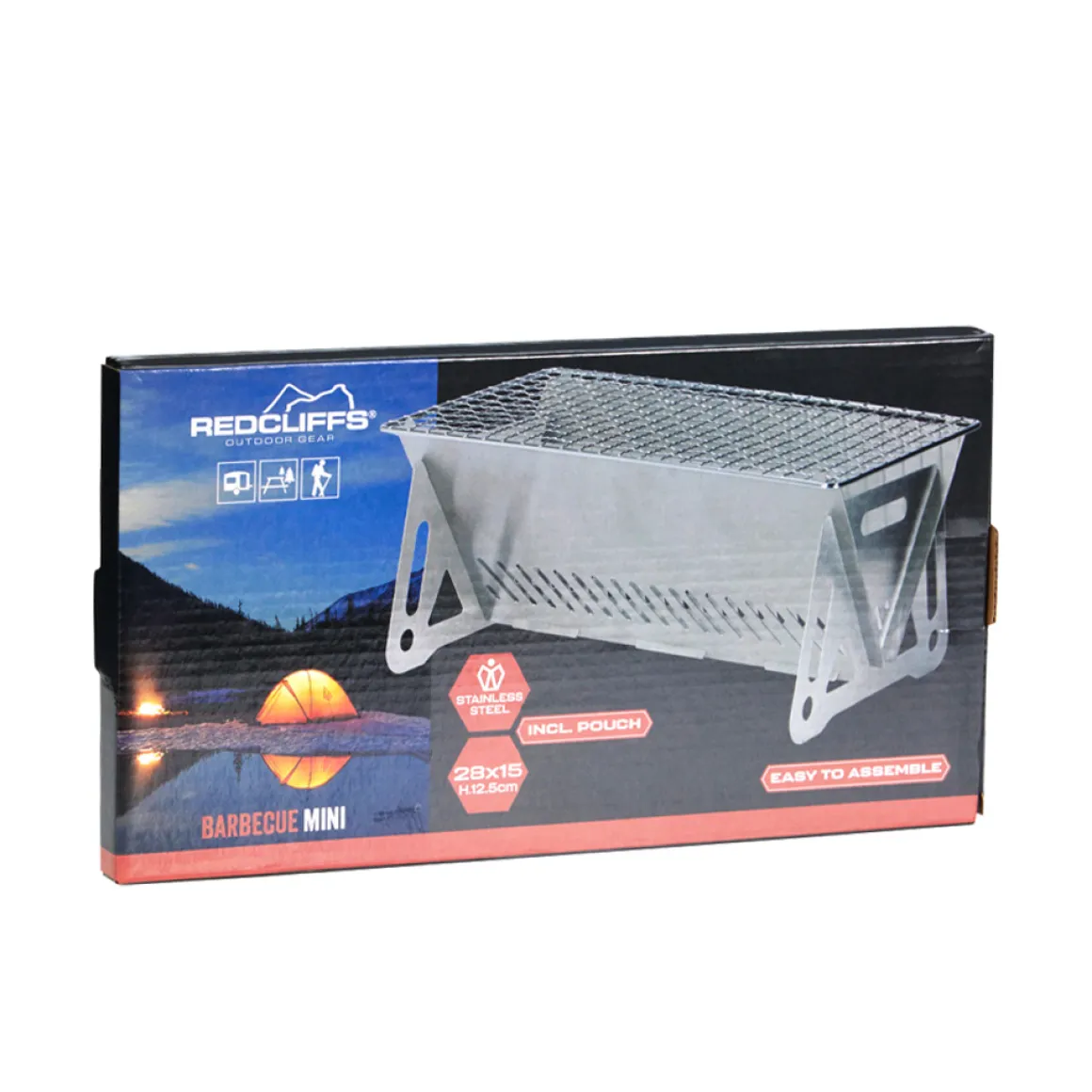 BBQ Holzkohlegrill Campinggrill Edelstahl klappbar