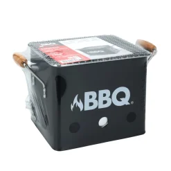 BBQ Holzkohlegrill Campinggrill 18 x 15 cm schwarz