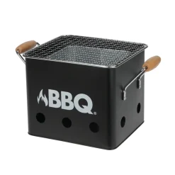 BBQ Holzkohlegrill Campinggrill 18 x 15 cm schwarz
