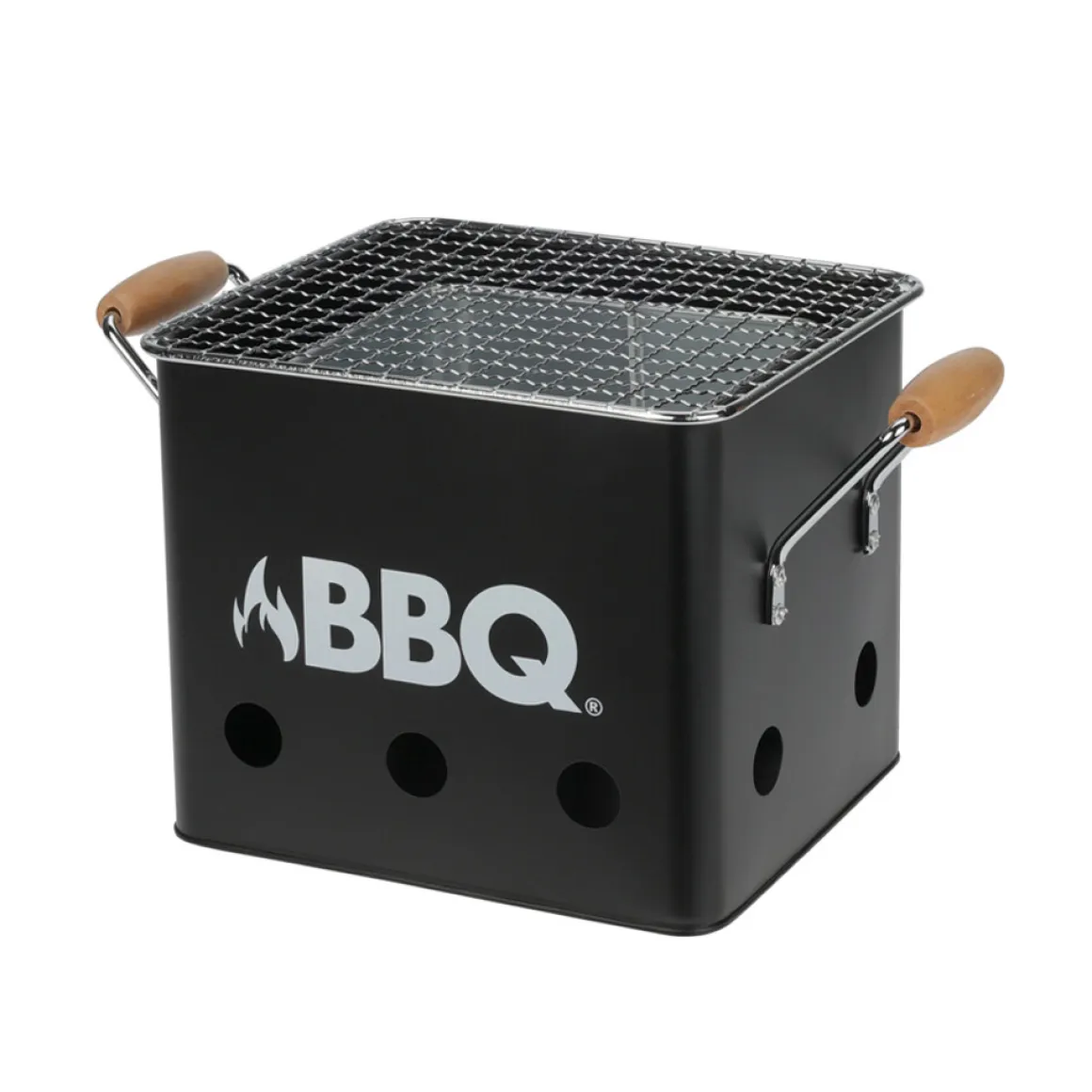BBQ Holzkohlegrill Campinggrill 18 x 15 cm schwarz