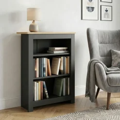 Bücherregal ARLES 60 x 24 x 75 cm anthrazit