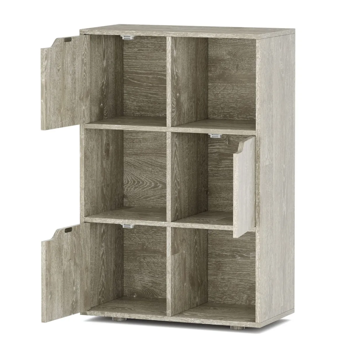Bücherregal BROOKS 6 Fächer 60 x 91 cm braun