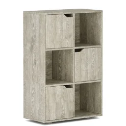 Bücherregal BROOKS 6 Fächer 60 x 91 cm braun