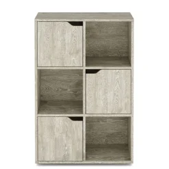 Bücherregal BROOKS 6 Fächer 60 x 91 cm braun