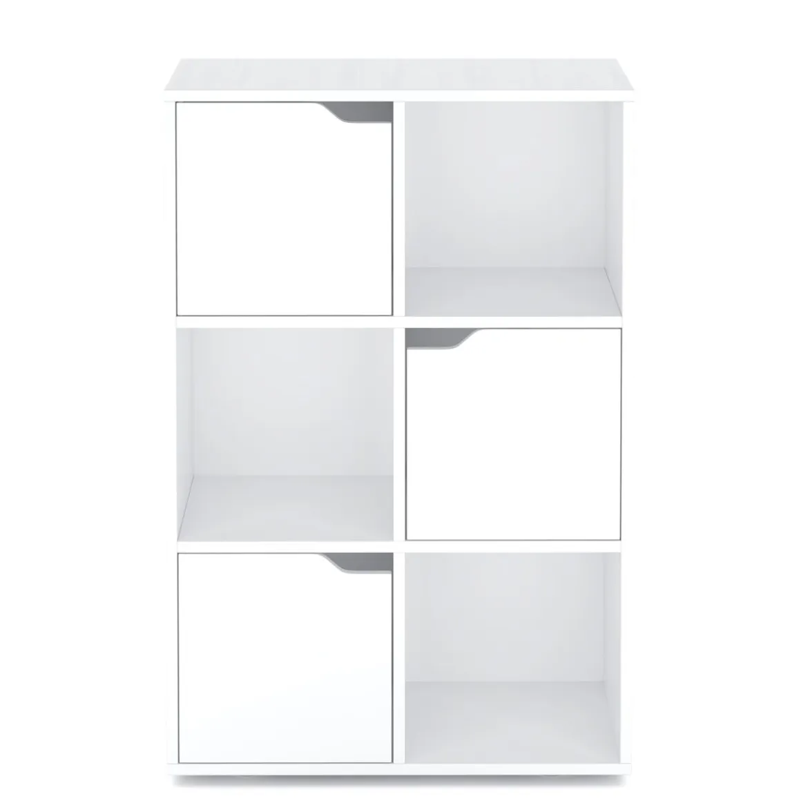 Bücherregal BROOKS 6 Fächer 60 x 91 cm weiss