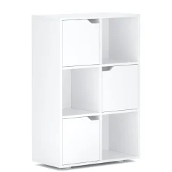Bücherregal BROOKS 6 Fächer 60 x 91 cm weiss