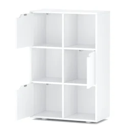 Bücherregal BROOKS 6 Fächer 60 x 91 cm weiss