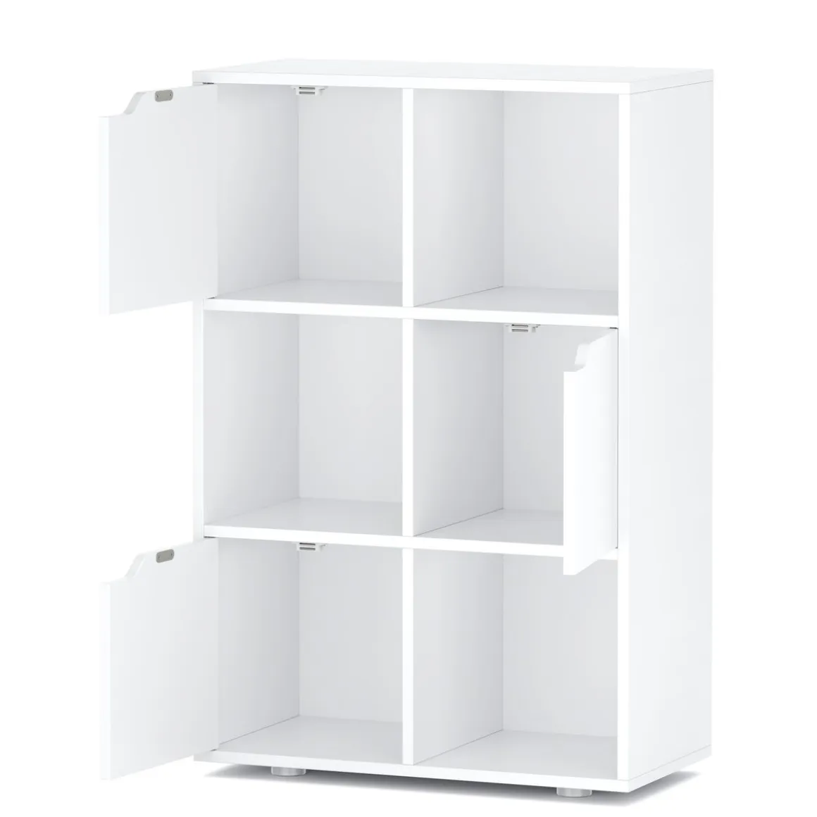 Bücherregal BROOKS 6 Fächer 60 x 91 cm weiss