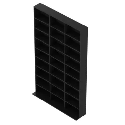 Bücherregal CD-Schrank MAKS 102 x 175 cm schwarz | GONSER.CH
