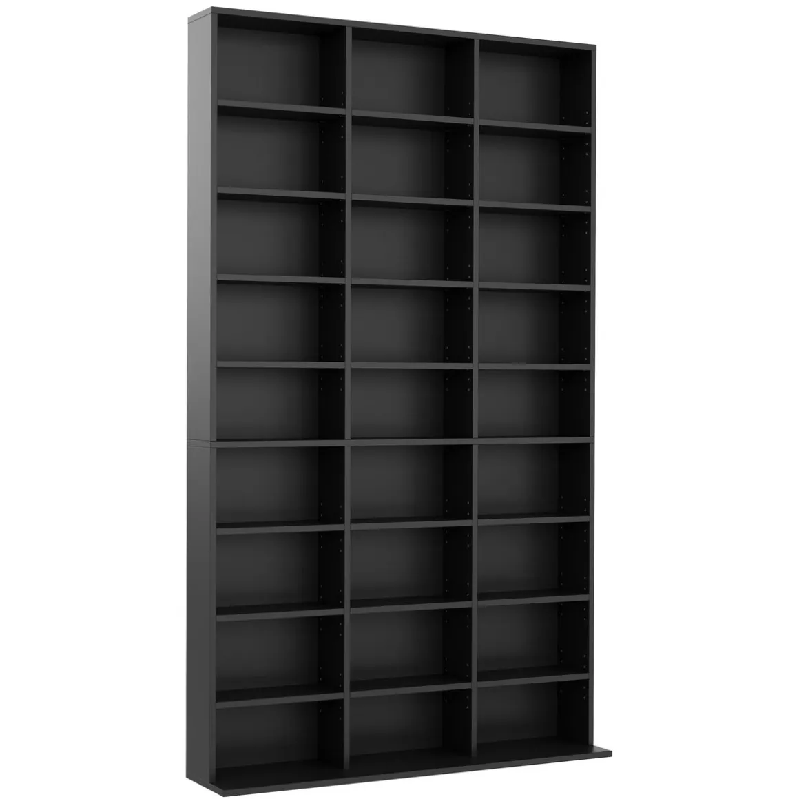 Bücherregal CD-Schrank MAKS 102 x 175 cm schwarz | GONSER.CH