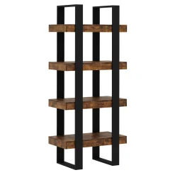 Bücherregal CHELSEA 70 x 160 cm braun/schwarz