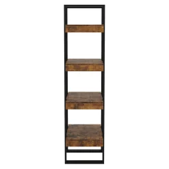 Bücherregal CHELSEA 70 x 160 cm braun/schwarz