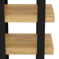 Bücherregal CHELSEA 70 x 160 cm hellbraun/schwarz