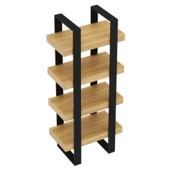 Bücherregal CHELSEA 70 x 160 cm hellbraun/schwarz