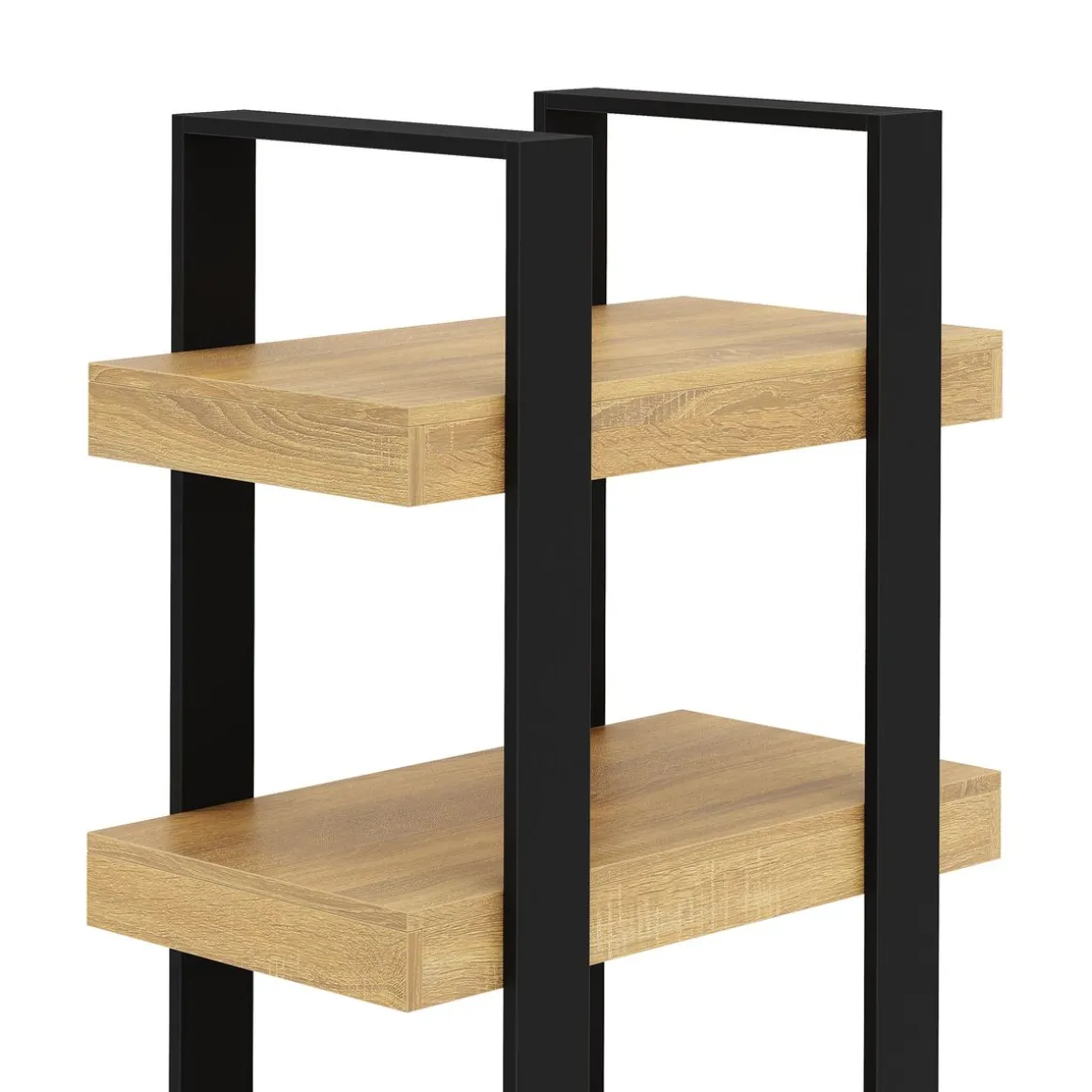 Bücherregal CHELSEA 70 x 160 cm hellbraun/schwarz