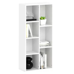 Bücherregal CYNTHIA 7 Fächer 50 x 106 cm weiss