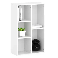 Bücherregal CYNTHIA 5 Fächer 50 x 80 cm weiss