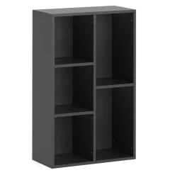 Bücherregal CYNTHIA 5 Fächer 50 x 80 cm schwarz
