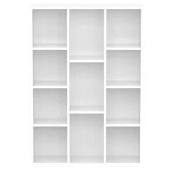Bücherregal CYNTHIA 11 Fächer 74 x 106 cm weiss