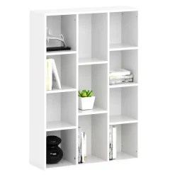 Bücherregal CYNTHIA 11 Fächer 74 x 106 cm weiss