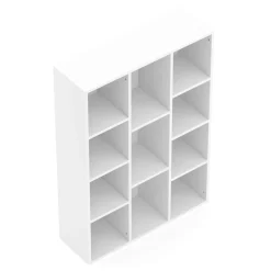 Bücherregal CYNTHIA 11 Fächer 74 x 106 cm weiss