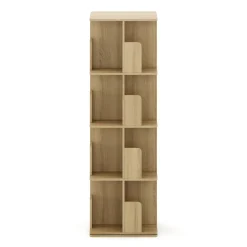 Bücherregal Drehregal CATO mit 16 Fächer 40 x 128 cm braun