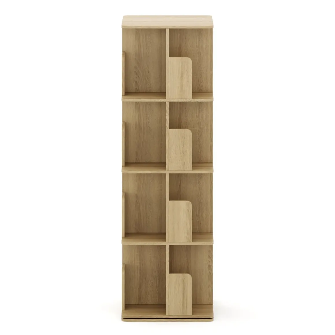Bücherregal Drehregal CATO mit 16 Fächer 40 x 128 cm braun