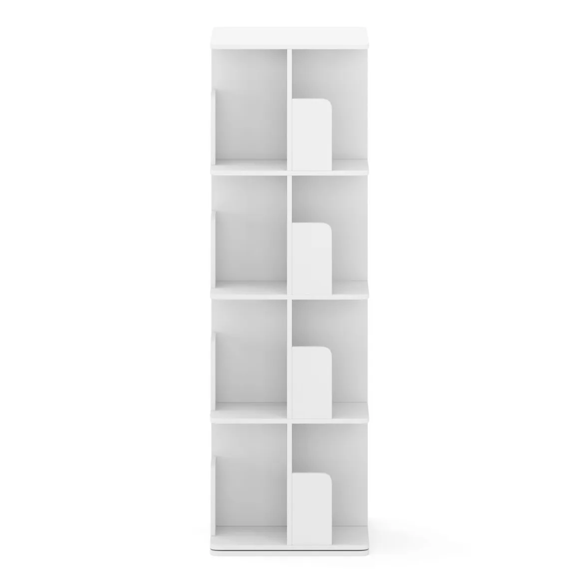 Bücherregal Drehregal CATO mit 16 Fächer 40 x 128 cm weiss