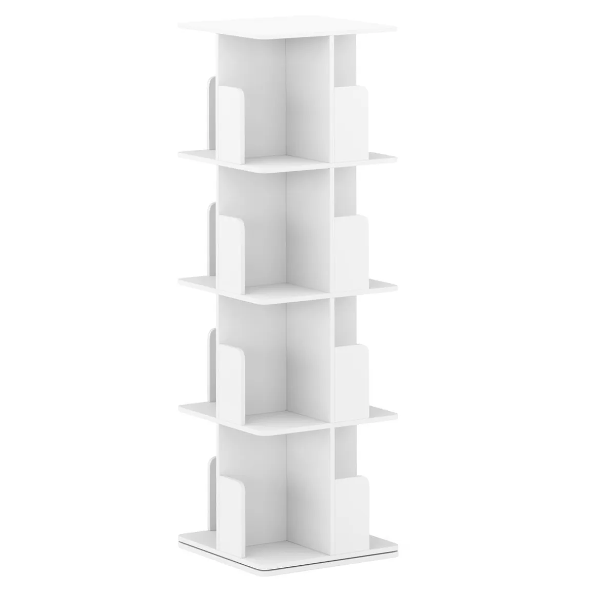 Bücherregal Drehregal CATO mit 16 Fächer 40 x 128 cm weiss