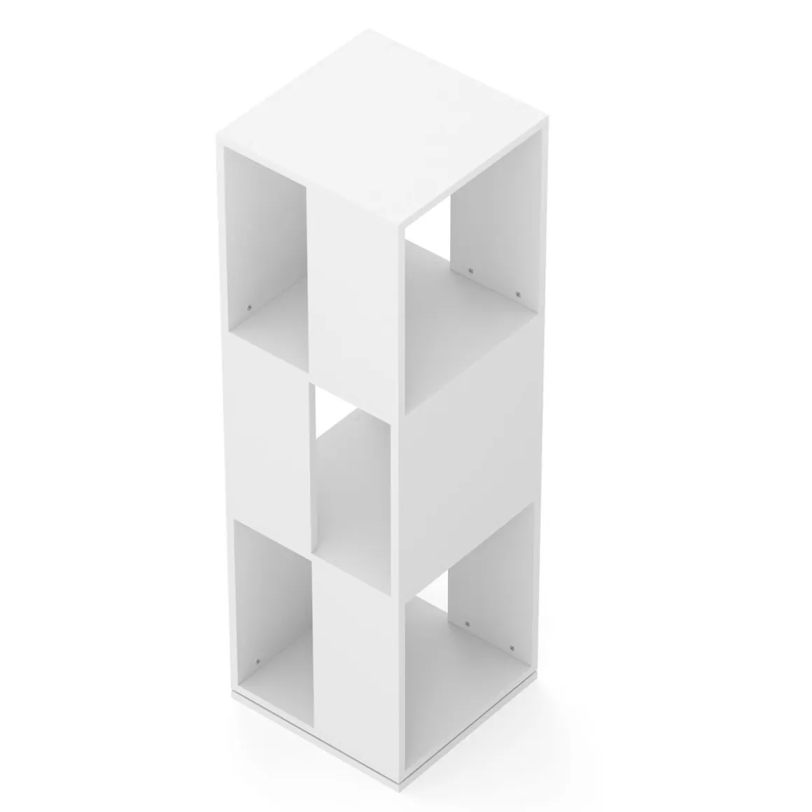 Bücherregal Drehregal JOAN mit 3 Fächer 34 x 109 cm weiss
